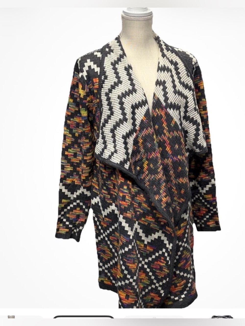 Absolutely Famous Sweater Long South Western Aztec Knit Sweater medium - Picture 2 of 9